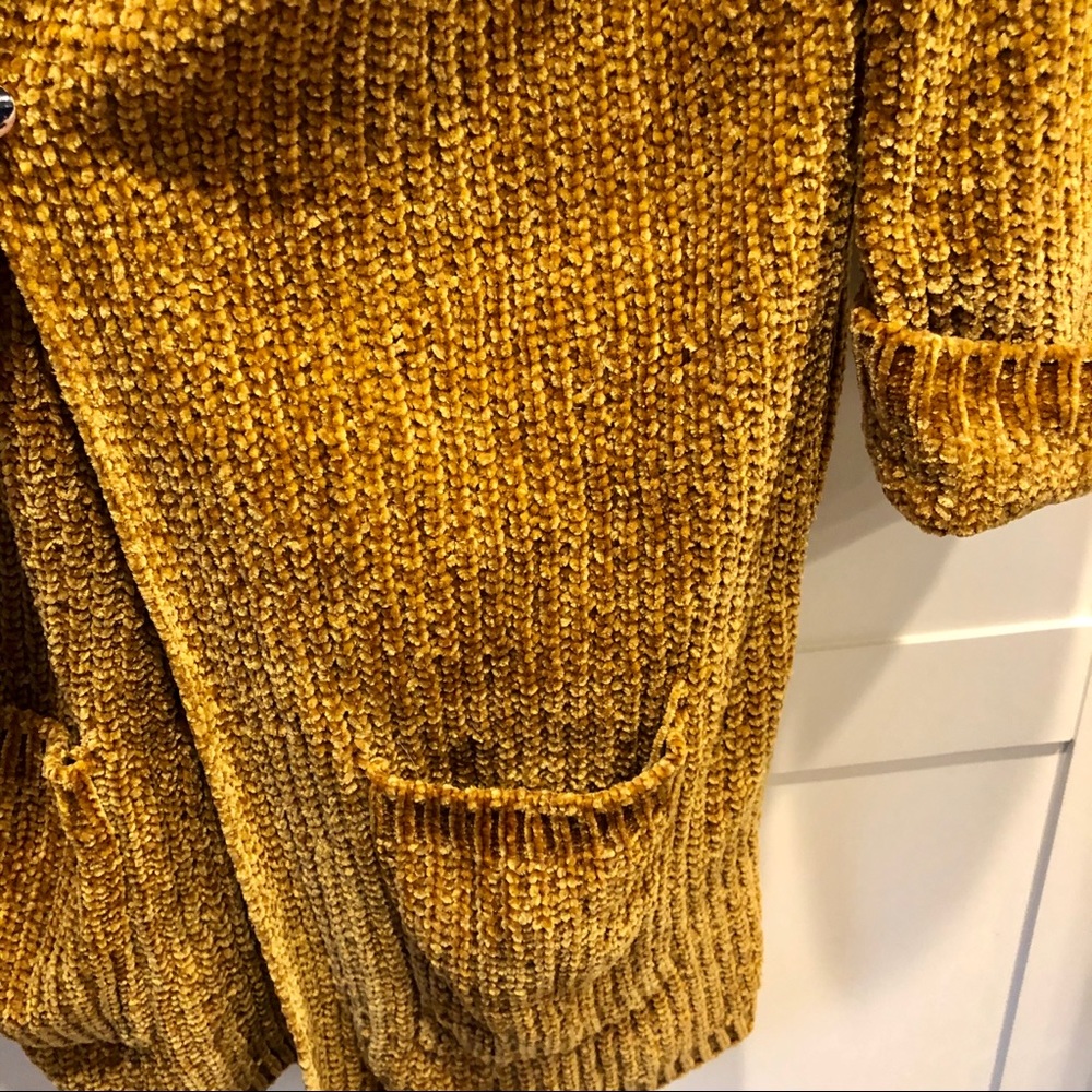 Cozy Mustard Cardigan Sweater - Picture 5 of 8